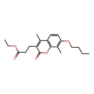 ethyl 3-(7-butoxy-4,8-dimethyl-2-oxo-2H-chromen-3-yl)propanoate structure