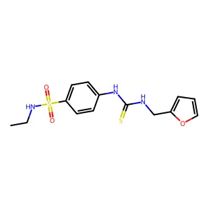 1-[4-(Ethylsulfamoyl)phenyl]-3-(furan-2-ylmethyl)thiourea structure