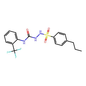 1-[(4-Propylphenyl)sulfonylamino]-3-[2-(trifluoromethyl)phenyl]urea structure