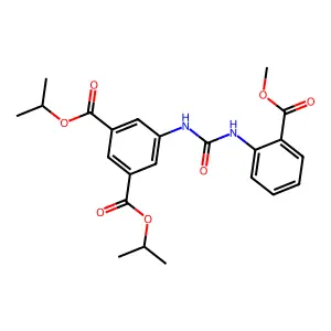 diisopropyl 5-(3-(2-(methoxycarbonyl)phenyl)ureido)isophthalate structure