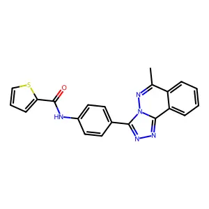 N-[4-(6-methyl-[1,2,4]triazolo[3,4-a]phthalazin-3-yl)phenyl]thiophene-2-carboxamide structure