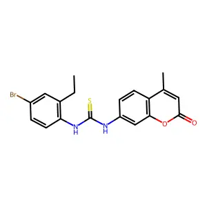 1-(4-Bromo-2-ethylphenyl)-3-(4-methyl-2-oxochromen-7-yl)thiourea structure