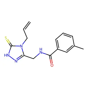 N-(4-Allyl-5-mercapto-4H-[1,2,4]triazol-3-ylmethyl)-3-methyl-benzamide structure