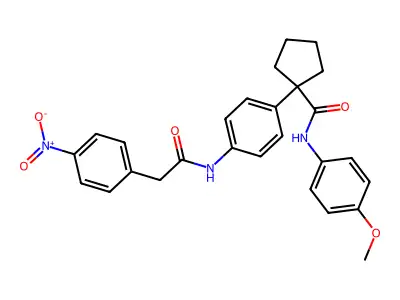 N-(4-methoxyphenyl)-1-[4-[[2-(4-nitrophenyl)acetyl]amino]phenyl]cyclopentane-1-carboxamide structure