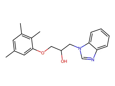1-Benzimidazolyl-3-(2,3,5-trimethylphenoxy)propan-2-ol structure