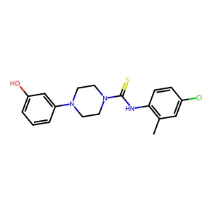 N-(4-chloro-2-methylphenyl)-4-(3-hydroxyphenyl)piperazine-1-carbothioamide structure
