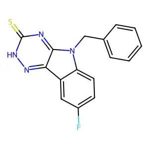 5-Benzyl-8-fluoro-5H-[1,2,4]triazino[5,6-b]indole-3-thiol structure