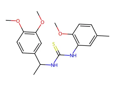 1-[1-(3,4-Dimethoxyphenyl)ethyl]-3-(2-methoxy-5-methylphenyl)thiourea structure