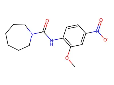 N-(2-methoxy-4-nitrophenyl)azepane-1-carboxamide structure