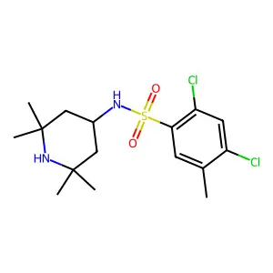 2,4-Dichloro-5-methyl-N-(2,2,6,6-tetramethyl-piperidin-4-yl)-benzenesulfonamide structure