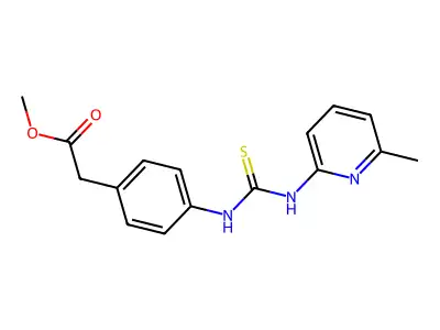 Methyl (4-{[(6-methylpyridin-2-yl)carbamothioyl]amino}phenyl)acetate structure
