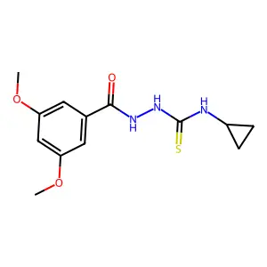 1-Cyclopropyl-3-[(3,5-dimethoxybenzoyl)amino]thiourea structure