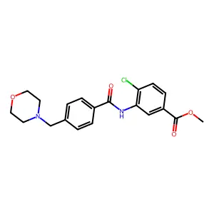 Methyl 4-chloro-3-(4-(morpholinomethyl)benzamido)benzoate structure