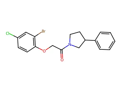 2-(2-Bromo-4-chlorophenoxy)-1-(3-phenylpyrrolidin-1-yl)ethanone structure