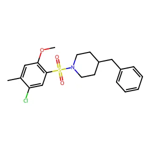4-Benzyl-1-(5-chloro-2-methoxy-4-methylbenzenesulfonyl)piperidine structure