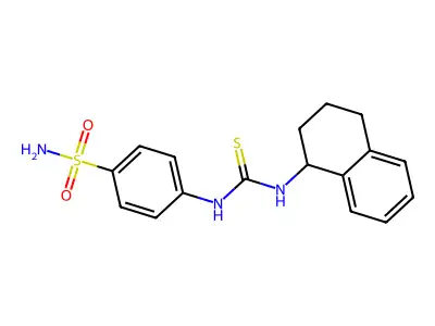 1-(4-Sulfamoylphenyl)-3-(1,2,3,4-tetrahydronaphthalen-1-yl)thiourea structure