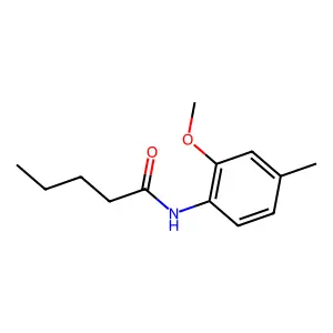 N-(2-methoxy-4-methylphenyl)pentanamide structure
