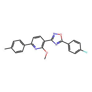 3-[5-(4-Fluorophenyl)-1,2,4-oxadiazol-3-yl]-2-methoxy-6-(4-methylphenyl)pyridine structure