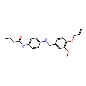 N-(4-{[4-(allyloxy)-3-methoxybenzyl]amino}phenyl)butanamide structure