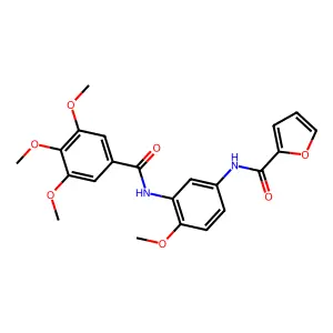 N-[4-methoxy-3-[(3,4,5-trimethoxybenzoyl)amino]phenyl]furan-2-carboxamide structure