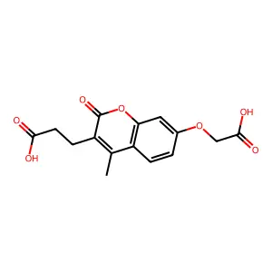 3-(7-(carboxymethoxy)-4-methyl-2-oxo-2H-chromen-3-yl)propanoic acid structure