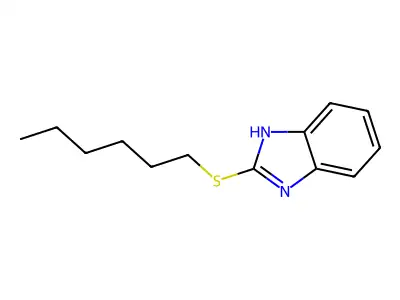 2-(Hexylsulfanyl)-1H-1,3-benzodiazole structure