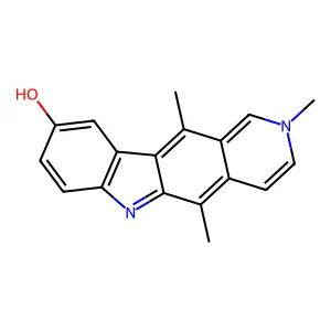 2H-Pyrido(4,3-b)carbazol-9-ol, 2,5,11-trimethyl- structure