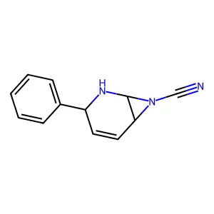 3-Phenyl-2,7-diazabicyclo[4.1.0]hept-4-ene-7-carbonitrile structure