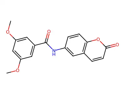 3,5-dimethoxy-N-(2-oxo-2H-chromen-6-yl)benzamide structure