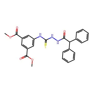 dimethyl 5-({[2-(diphenylacetyl)hydrazinyl]carbonothioyl}amino)benzene-1,3-dicarboxylate structure