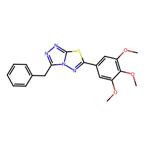 3-Benzyl-6-(3,4,5-trimethoxyphenyl)[1,2,4]triazolo[3,4-b][1,3,4]thiadiazole structure
