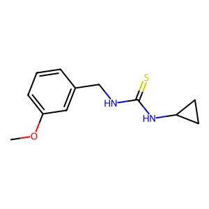 N-cyclopropyl-N'-(3-methoxybenzyl)thiourea structure