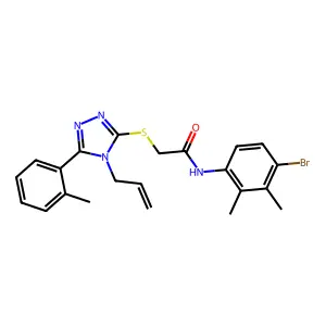 N-(4-bromo-2,3-dimethylphenyl)-2-[[5-(2-methylphenyl)-4-prop-2-enyl-1,2,4-triazol-3-yl]sulfanyl]acetamide structure