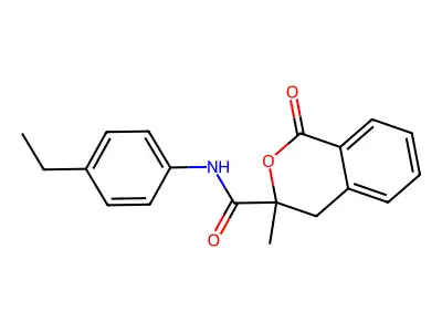 N-(4-ethylphenyl)-3-methyl-1-oxo-3,4-dihydro-1H-isochromene-3-carboxamide structure