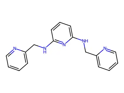 2-N,6-N-bis(pyridin-2-ylmethyl)pyridine-2,6-diamine structure