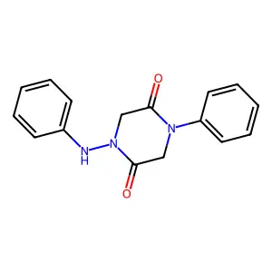 1-Phenyl-4-(phenylamino)-2,5-piperazinedione structure