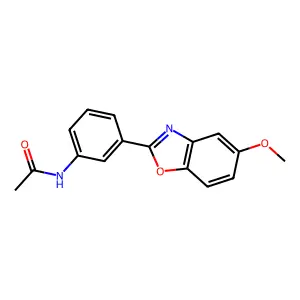 N-[3-(5-methoxy-1,3-benzoxazol-2-yl)phenyl]acetamide structure