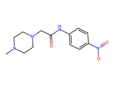 4-methyl-N-(4-nitrophenyl)-1-Piperazineacetamide structure