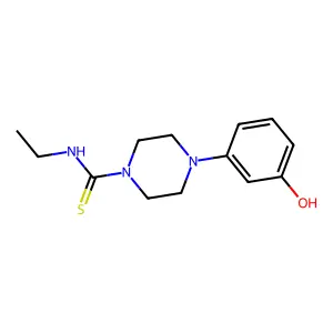 N-ethyl-4-(3-hydroxyphenyl)piperazine-1-carbothioamide structure