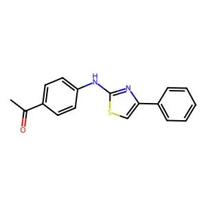 1-{4-[(4-Phenyl-1,3-thiazol-2-yl)amino]phenyl}ethanone structure