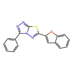 6-(1-Benzofuran-2-yl)-3-phenyl[1,2,4]triazolo[3,4-b][1,3,4]thiadiazole structure