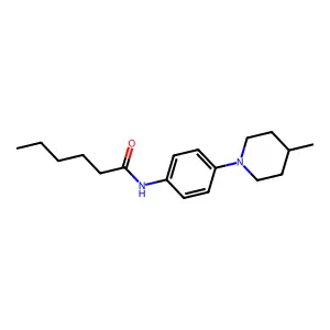 N-[4-(4-methylpiperidin-1-yl)phenyl]hexanamide structure