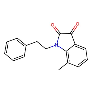 7-Methyl-1-phenethylindoline-2,3-dione structure