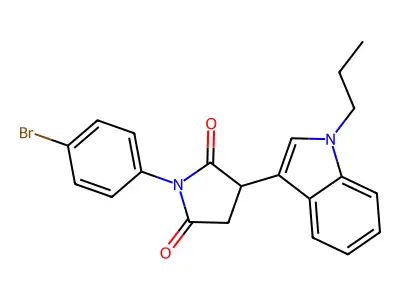 1-(4-bromophenyl)-3-(1-propyl-1H-indol-3-yl)pyrrolidine-2,5-dione structure