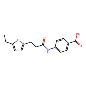 4-[3-(5-ethyl-2-furyl)propanoylamino]benzoic Acid structure