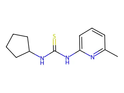 1-Cyclopentyl-3-(6-methylpyridin-2-yl)thiourea structure