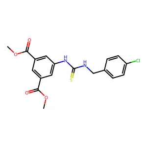 Dimethyl 5-({[(4-chlorobenzyl)amino]carbonothioyl}amino)isophthalate structure