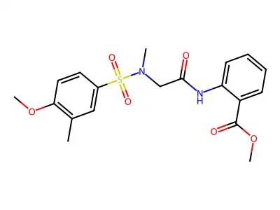 methyl 2-({N-[(4-methoxy-3-methylphenyl)sulfonyl]-N-methylglycyl}amino)benzoate structure