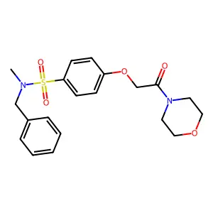 N-benzyl-N-methyl-4-(2-morpholin-4-yl-2-oxoethoxy)benzenesulfonamide structure