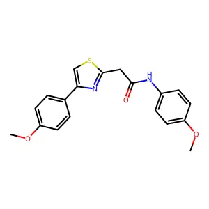 N-(4-methoxyphenyl)-2-[4-(4-methoxyphenyl)-1,3-thiazol-2-yl]acetamide structure